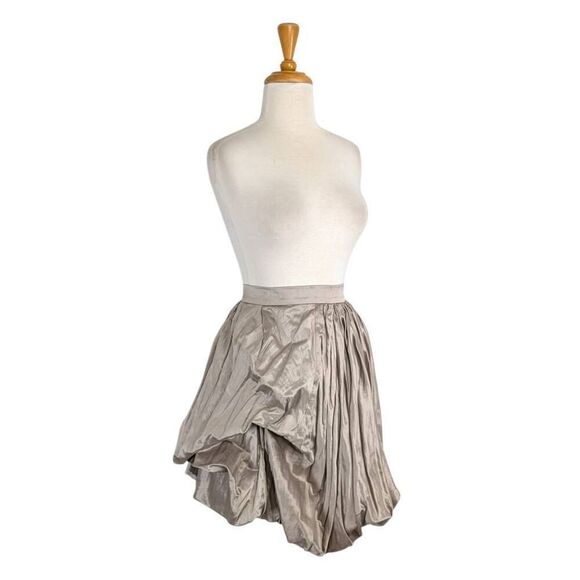 Wayne Cooper 3 L Champagne Gold Mini Skirt Bubble Hem Evening Y2K NYE Party NWOT - Picture 1 of 12